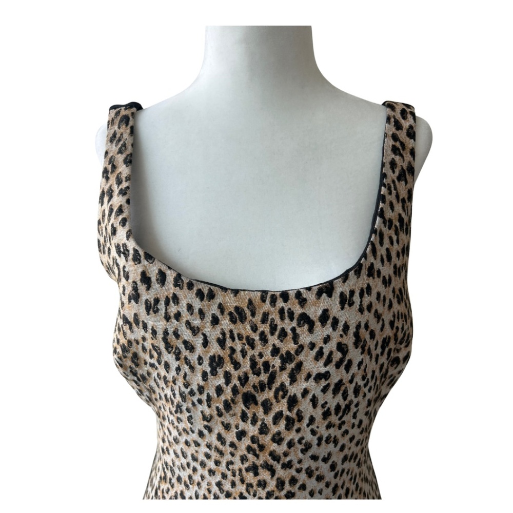 Diane von Furstenberg DVF Arianna Leopard Jacquard Sheath Dress Size 10 - Picture 3 of 9
